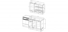 Кухонный гарнитур Умбра 1200 (Стол. 38мм) в Южноуральске - yuzhnouralsk.ok-mebel.com | фото 2