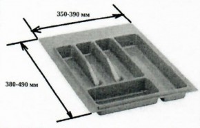 Лоток для столовых приборов 350-390 380-490 (SV-Мебель) в Южноуральске - yuzhnouralsk.ok-mebel.com | фото 2