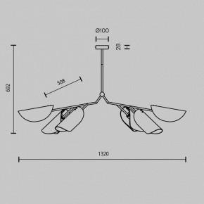 Люстра на штанге Maytoni Organic MOD225PL-06B в Южноуральске - yuzhnouralsk.ok-mebel.com | фото 4