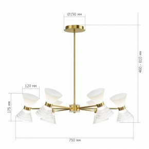 Люстра на штанге ST-Luce SPIRIT SL2004.303.12 в Южноуральске - yuzhnouralsk.ok-mebel.com | фото 2
