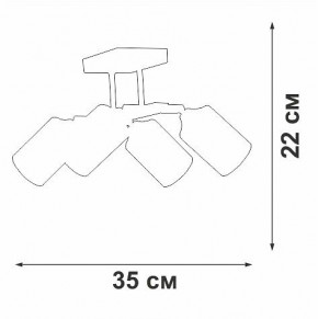 Люстра на штанге Vitaluce V2833 V2833-1/4PL в Южноуральске - yuzhnouralsk.ok-mebel.com | фото 4