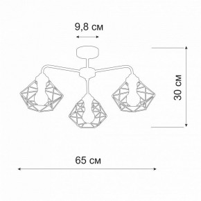 Люстра на штанге Vitaluce V4258 V4258-0/3PL в Южноуральске - yuzhnouralsk.ok-mebel.com | фото 2