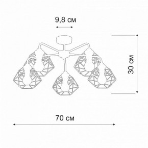 Люстра на штанге Vitaluce V4258 V4258-0/5PL в Южноуральске - yuzhnouralsk.ok-mebel.com | фото 2