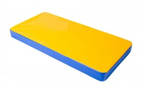 Мат гимнастический 1х0,5х0,08м цв. синий-желтый в Южноуральске - yuzhnouralsk.ok-mebel.com | фото 1