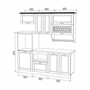 МИЛАНО Кухонный гарнитур 2,0 м Компоновка №3 в Южноуральске - yuzhnouralsk.ok-mebel.com | фото 6