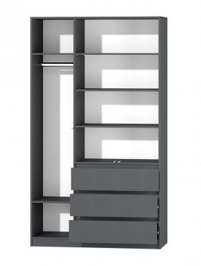 МС "Хилтон" Шкаф №2 1200 (Графит) в Южноуральске - yuzhnouralsk.ok-mebel.com | фото 3
