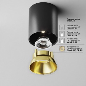 Накладной светильник Maytoni Alfa LED C064CL-12W4K-RD-B в Южноуральске - yuzhnouralsk.ok-mebel.com | фото 3