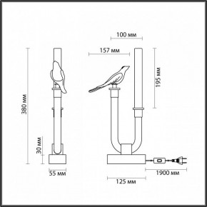 Настольная лампа декоративная Odeon Light Lark 5431/2TL в Южноуральске - yuzhnouralsk.ok-mebel.com | фото 4