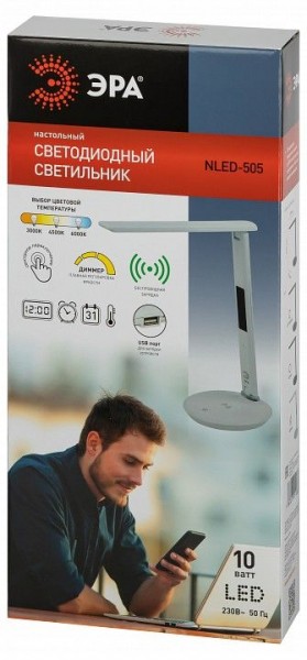 Настольная лампа офисная Эра  NLED-505-10W-W в Южноуральске - yuzhnouralsk.ok-mebel.com | фото 5