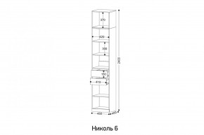 НИКОЛЬ 6 Пенал в Южноуральске - yuzhnouralsk.ok-mebel.com | фото 2