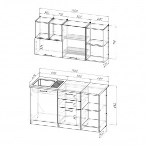 ОЛЬГА Кухонный гарнитур Нормал 3 (1500 мм ) в Южноуральске - yuzhnouralsk.ok-mebel.com | фото 2