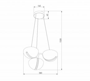 Подвесная люстра Eurosvet Emisfero 50083/3 LED золото в Южноуральске - yuzhnouralsk.ok-mebel.com | фото 6