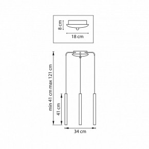 Подвесная люстра Lightstar Tubo L3T747247 в Южноуральске - yuzhnouralsk.ok-mebel.com | фото 3