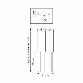 Подвесная люстра Lightstar Tubo L5T747347 в Южноуральске - yuzhnouralsk.ok-mebel.com | фото 3