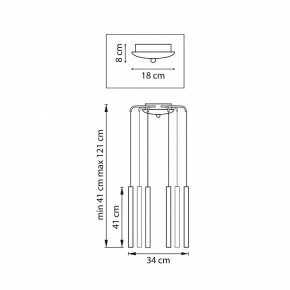Подвесная люстра Lightstar Tubo L8T747243 в Южноуральске - yuzhnouralsk.ok-mebel.com | фото 3
