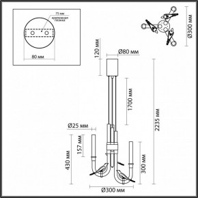 Подвесная люстра Odeon Light Lark 5431/6L в Южноуральске - yuzhnouralsk.ok-mebel.com | фото 5