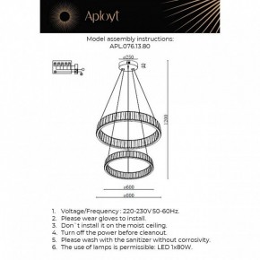 Подвесной светильник Aployt Oriann APL.076.13.80 в Южноуральске - yuzhnouralsk.ok-mebel.com | фото 2