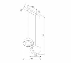 Подвесной светильник Eurosvet Emisfero 50083/2 LED золото в Южноуральске - yuzhnouralsk.ok-mebel.com | фото 4