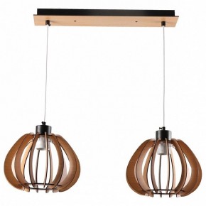 Подвесной светильник Imex MD.9012 MD.9012-2-P-BK+WOOD в Южноуральске - yuzhnouralsk.ok-mebel.com | фото