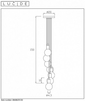 Подвесной светильник Lucide Fix Multiple 08408/07/30 в Южноуральске - yuzhnouralsk.ok-mebel.com | фото 4