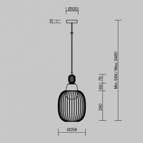 Подвесной светильник Maytoni Levitation MOD376PL-01G1 в Южноуральске - yuzhnouralsk.ok-mebel.com | фото 5
