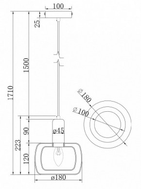 Подвесной светильник Maytoni Vision MOD411PL-01G в Южноуральске - yuzhnouralsk.ok-mebel.com | фото 7