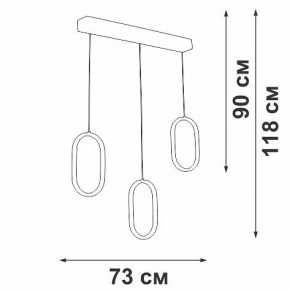 Подвесной светильник Vitaluce V3049 V3049-0/3S в Южноуральске - yuzhnouralsk.ok-mebel.com | фото 4