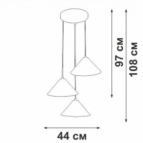 Подвесной светильник Vitaluce V3093 V3093-0/3S в Южноуральске - yuzhnouralsk.ok-mebel.com | фото 2