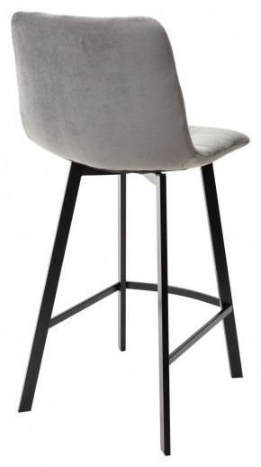 Полубарный стул CHILLI-QB SQUARE светло-серый #26, велюр / черный каркас (H=66cm) М-City в Южноуральске - yuzhnouralsk.ok-mebel.com | фото 4
