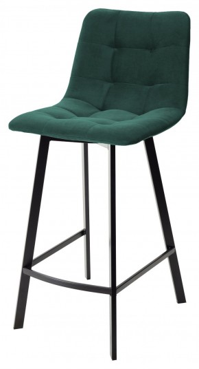 Полубарный стул CHILLI-QB SQUARE зеленый #19, велюр / черный каркас (H=66cm) М-City в Южноуральске - yuzhnouralsk.ok-mebel.com | фото