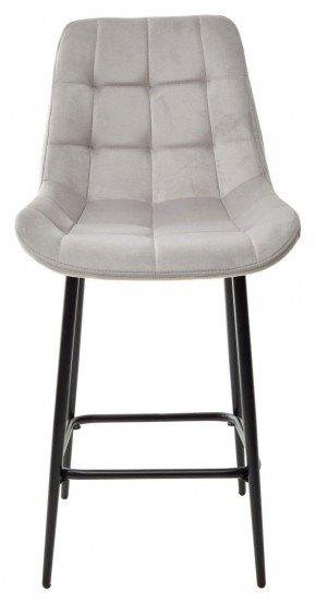Полубарный стул ХОФМАН, цвет H-09 Светло-серый, велюр / черный каркас H=63cm М-City в Южноуральске - yuzhnouralsk.ok-mebel.com | фото 5