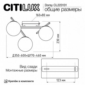 Потолочная люстра Citilux Dorsy CL223131 в Южноуральске - yuzhnouralsk.ok-mebel.com | фото 11