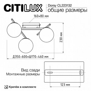 Потолочная люстра Citilux Dorsy CL223132 в Южноуральске - yuzhnouralsk.ok-mebel.com | фото 12