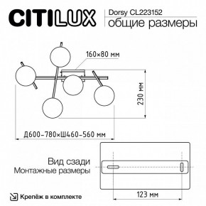 Потолочная люстра Citilux Dorsy CL223152 в Южноуральске - yuzhnouralsk.ok-mebel.com | фото 10