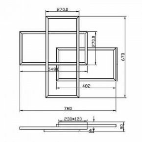 Потолочная люстра Maytoni Line MOD016CL-L80BK в Южноуральске - yuzhnouralsk.ok-mebel.com | фото 2