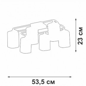 Потолочная люстра Vitaluce V3092 V3092-1/6PL в Южноуральске - yuzhnouralsk.ok-mebel.com | фото 4