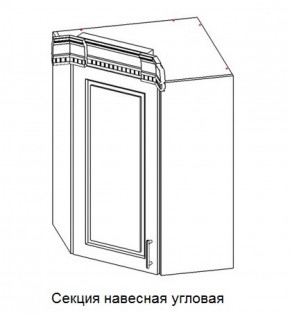 Секция навесная угловая "Верона" (600*600) в Южноуральске - yuzhnouralsk.ok-mebel.com | фото