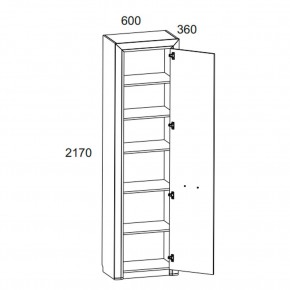 Шкаф 1D, OLIVIA, цвет вудлайн крем/дуб анкона в Южноуральске - yuzhnouralsk.ok-mebel.com | фото 2