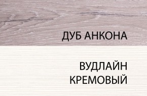 Шкаф 1D, OLIVIA, цвет вудлайн крем/дуб анкона в Южноуральске - yuzhnouralsk.ok-mebel.com | фото 3