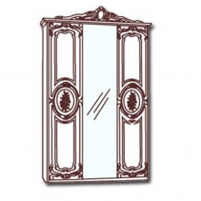 Шкаф 3-х дверный с зеркалами (01.143) Роза (могано) в Южноуральске - yuzhnouralsk.ok-mebel.com | фото 1