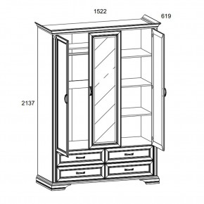 Шкаф 3D4S Z, MONAKO, цвет Сосна винтаж в Южноуральске - yuzhnouralsk.ok-mebel.com | фото