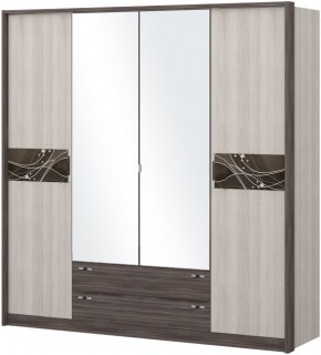 Шкаф 4-х дверный с зеркалом Шк69.2 МС Николь в Южноуральске - yuzhnouralsk.ok-mebel.com | фото