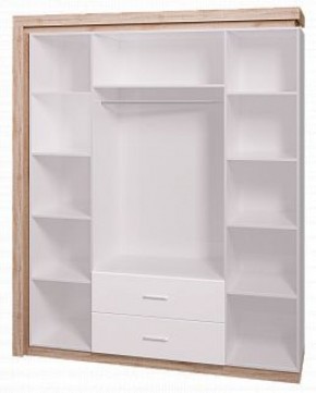Шкаф для одежды с ящиками 4-х створчатый с зеркалом Люмен 16 в Южноуральске - yuzhnouralsk.ok-mebel.com | фото 2