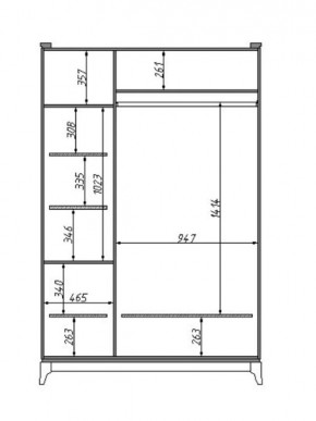 Шкаф для одежды Сабрина (ММ-302-01/03Б) в Южноуральске - yuzhnouralsk.ok-mebel.com | фото 2