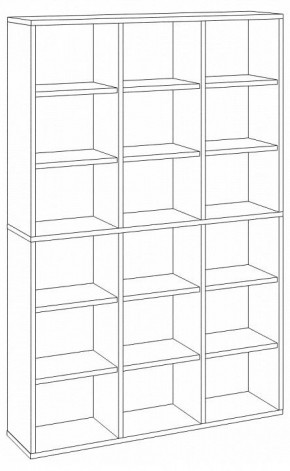 Шкаф книжный Домино СУ(ш3в2)+6ФГ в Южноуральске - yuzhnouralsk.ok-mebel.com | фото 2