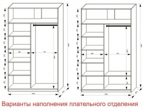 Шкаф-купе 1400 серии SOFT D6+D6+B2+PL3 (2 ящика+2штанги) профиль «Капучино» в Южноуральске - yuzhnouralsk.ok-mebel.com | фото 7