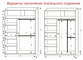 Шкаф-купе 1600 серии SOFT D6+D6+B2+PL3 (2 ящика+2штанги) профиль «Капучино» в Южноуральске - yuzhnouralsk.ok-mebel.com | фото 7