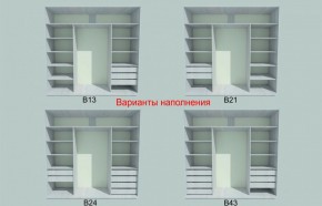 Шкаф-купе 1950 серии SILVER S3+S1+S3Z B22+PL2 (по 2 ящика лев/прав+1штанга+1 полка) профиль «Серебро» в Южноуральске - yuzhnouralsk.ok-mebel.com | фото 5