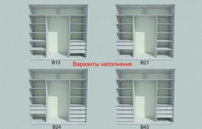 Шкаф-купе 2250 серии SILVER S5+S1+S5 B22+PL2 (по 2 ящика лев/прав+1 штанга+1 полка) профиль «Серебро» в Южноуральске - yuzhnouralsk.ok-mebel.com | фото 4