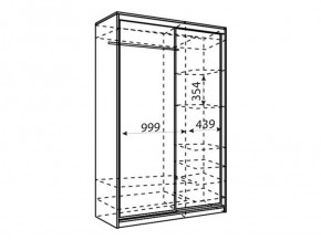 Шкаф-купе Рене 1500 вариант 1 (ЛДСП/ЛДСП) в Южноуральске - yuzhnouralsk.ok-mebel.com | фото 4